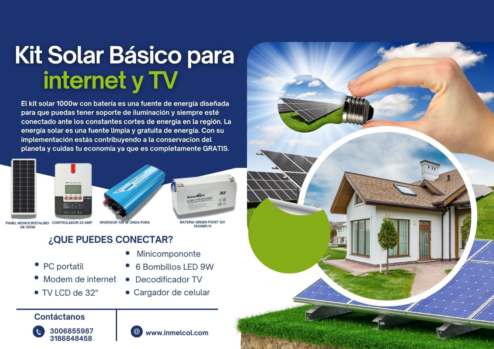 Kit Solar Básico para Internet y TV
